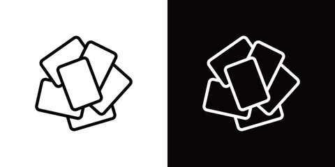 カードのシンプルな線画アイコン