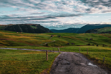 Panoramic view of the Alps in South Tyrol, Italy.
