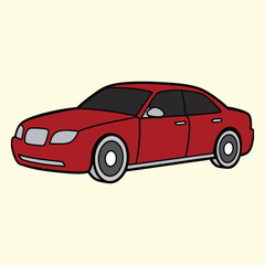 Colorful Cute Car Vector Design