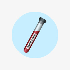 Diphtheria medical illustration blood tube test icon