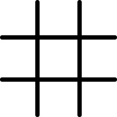 Tic Tac Toe Grid Vector Graphic 