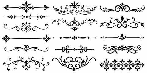 Obraz premium Beautiful floral element collection with various botanical designs