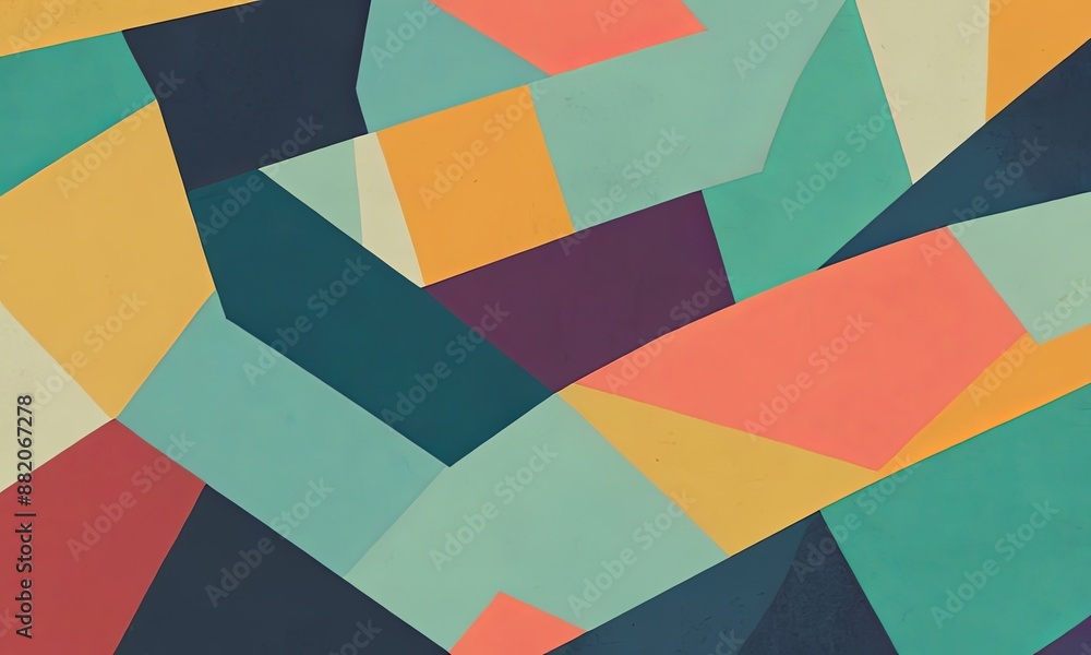 Poster a colorful abstract painting with a lot of different colors and shapes