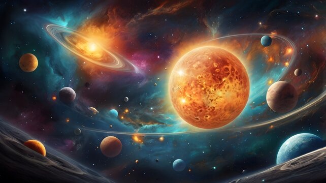 Planets in a Nebula.
