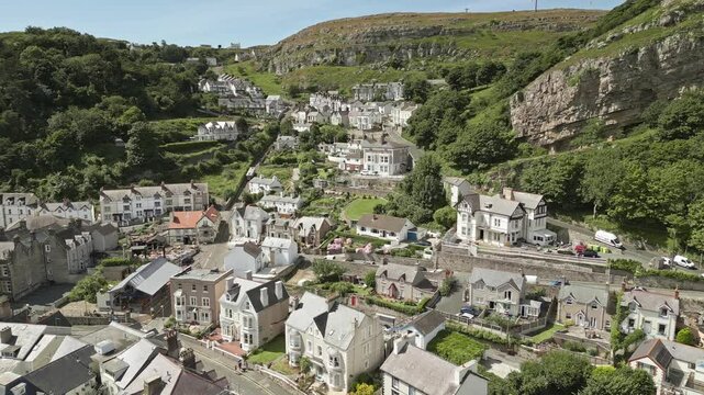 Houses on Great Orme headland, Llandudno, North Wales, United Kingdom