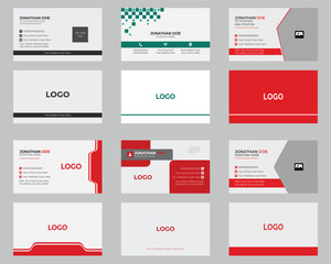 Modern business card bundle, corporate office card, creative personal card, minimal name card, layout