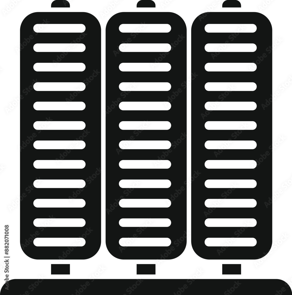 Poster three server towers are overheating, indicating a need for a robust cooling system in a data center 