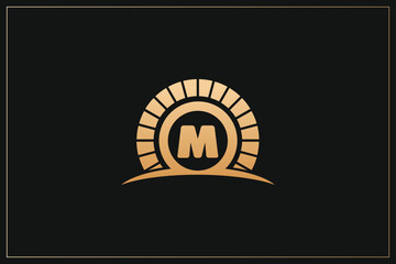 M Letter Trademark Brand Logo