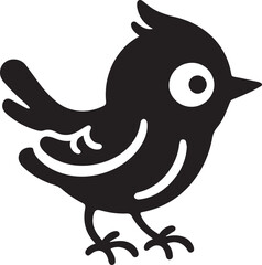 cartoon bird with a sign 