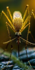 The Intricate Beauty of a Yellow Zika Virus in Macro Detail