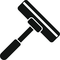 Black icon of a squeegee cleaning tool, useful for representing cleaning services