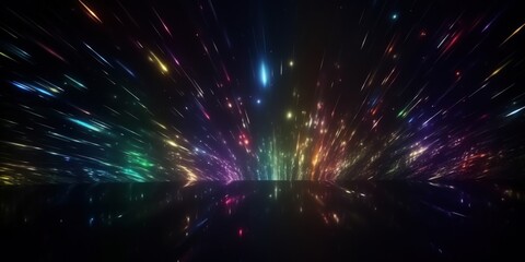 Naklejka premium Colorful Light Streaks Abstract Background