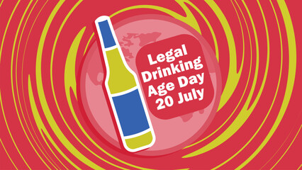 Legal Drinking Age Day banner vector design. Background illustration with colorful and vibrant colors celebrating Legal Drinking Age Day.