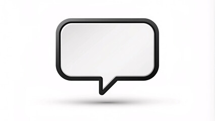Fototapeta premium dialogue bubble art black bold line icone simple chat design