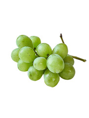 illustration of a green grapes on a transparent background. generative ai