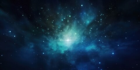 Naklejka premium A Cosmic Canvas: Stars and Nebulas