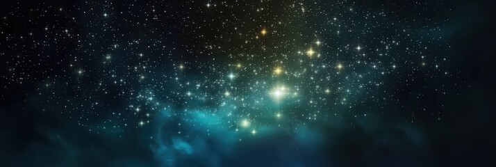 Naklejka premium Celestial Tapestry: A Starry Night