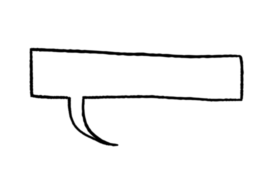 Speech bubble hand drawn PNG illustration. Simple isolated speech bubble. Transparent PNG.