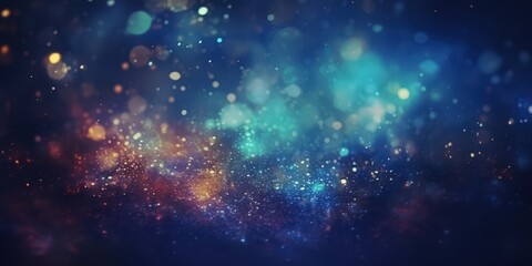 Obraz premium Abstract Blue and Orange Bokeh