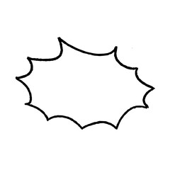 Sudden idea bubble PNG symbol. Isolated chat speech comic style bubble. Transparent background PNG.