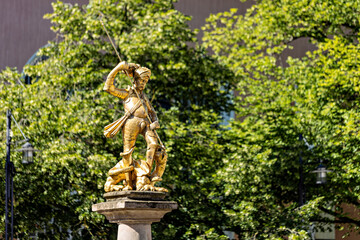 The St. Georg in kill the Dragon in Eisenach 
