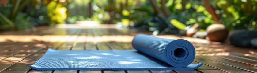 wellness retreat, outdoor yoga, yoga mat, tranquility