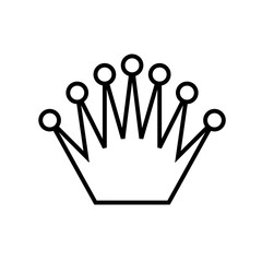 Premium or luxury symbol - royal crown simple outline.