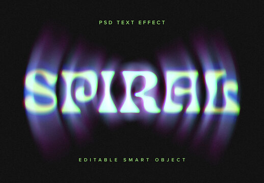 Spin Blur Text Effect Mockup