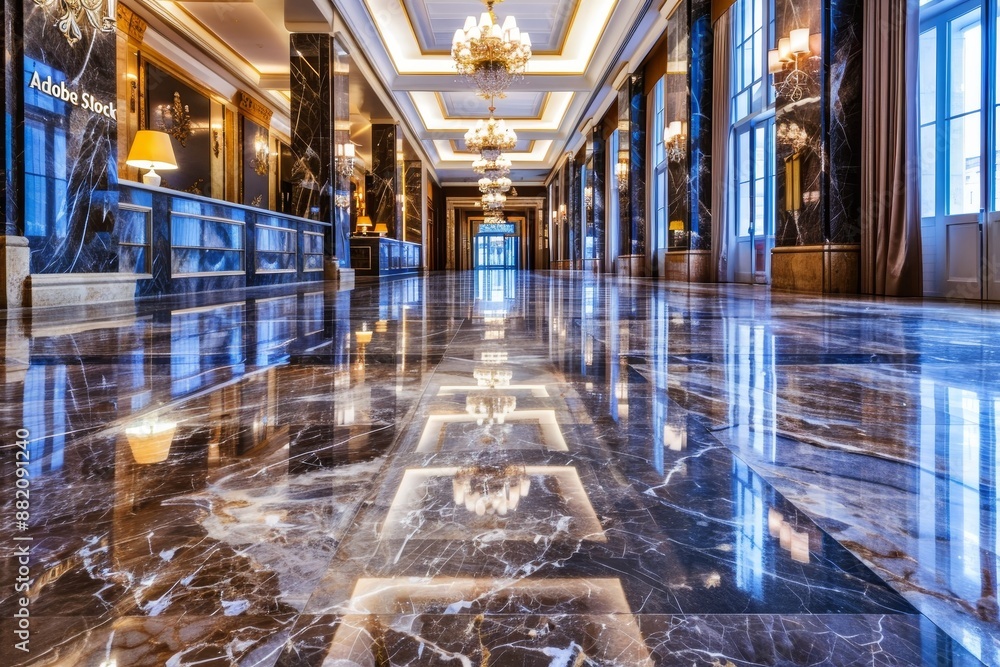 Poster marble floor tile with beige abstract texture pattern on the surface. smooth surface for decoration 