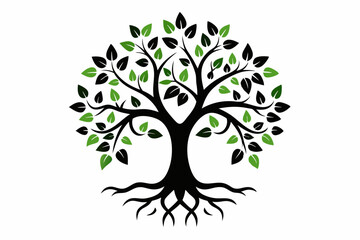 black tree of life tree branch vector illustration 