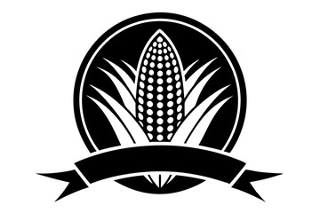 vintage logo corn vector illustration