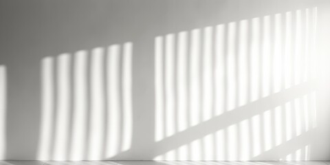 Obraz premium Sunlight Stripes on White Wall