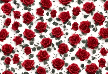 design wrappernpattern texture border rose floral flowers background pink seamless pattern illustration red frame roses abstract backdrop ai