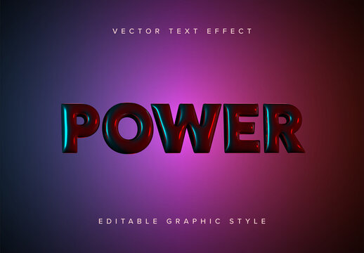 Shiney 3D Inflated Text Effect Mockup