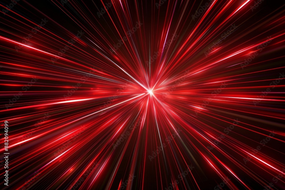 Poster for background design use laser red light moving fast in a super fast speedy drive with motion blur.