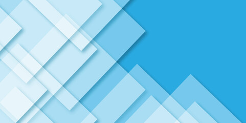 Fototapeta premium Minimalistic geometric blue abstract background. abstract background with transparent rhombus geometric diagonal triangle patterns vibrant header design. Geometric background poster design template.