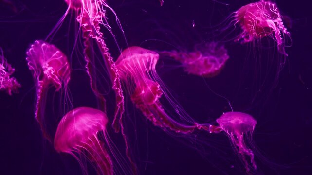 Close-up of jellyfish in aquarium