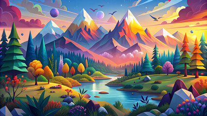 landscape in the forest