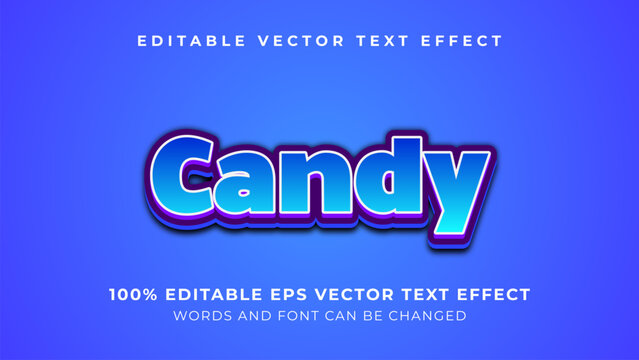 Candy editable vector text effect