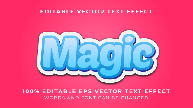 Magic editable vector text effect