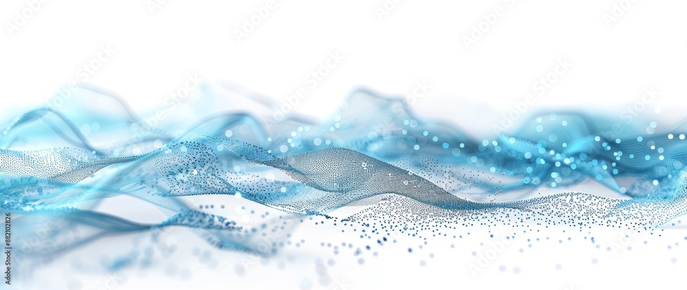 Poster an abstract digital background. network connection structure. big data. futuristic abstract wave. 3d