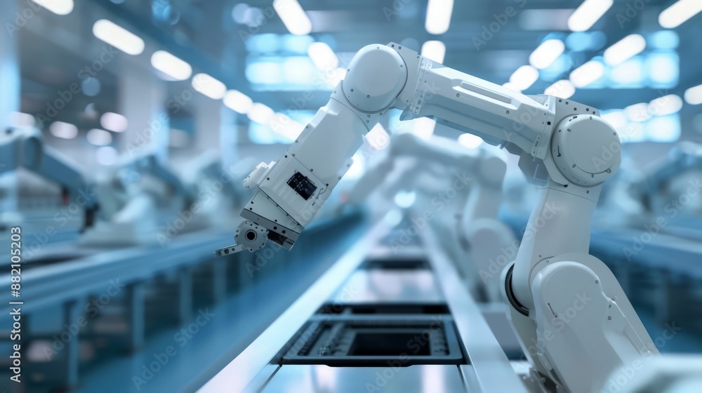 Poster discover the role of robotics in our industrial factory, where automated machines perform intricate 