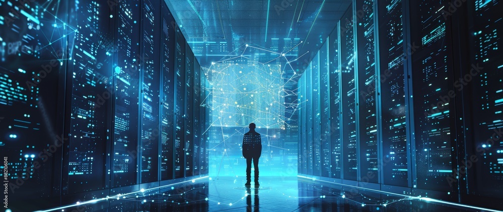 Poster in an it department of a large database server center, i worked in high speed data transfer, server 