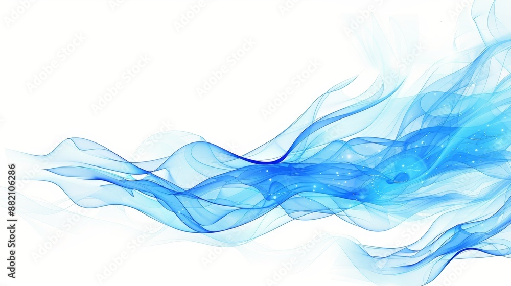 Poster an abstract wave background with a white background generated by ai.