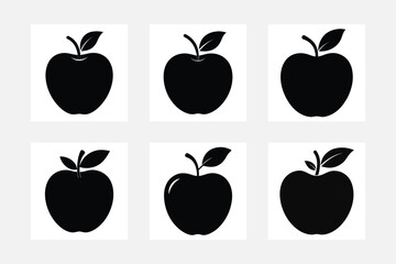 Apple logo series set vector illustration