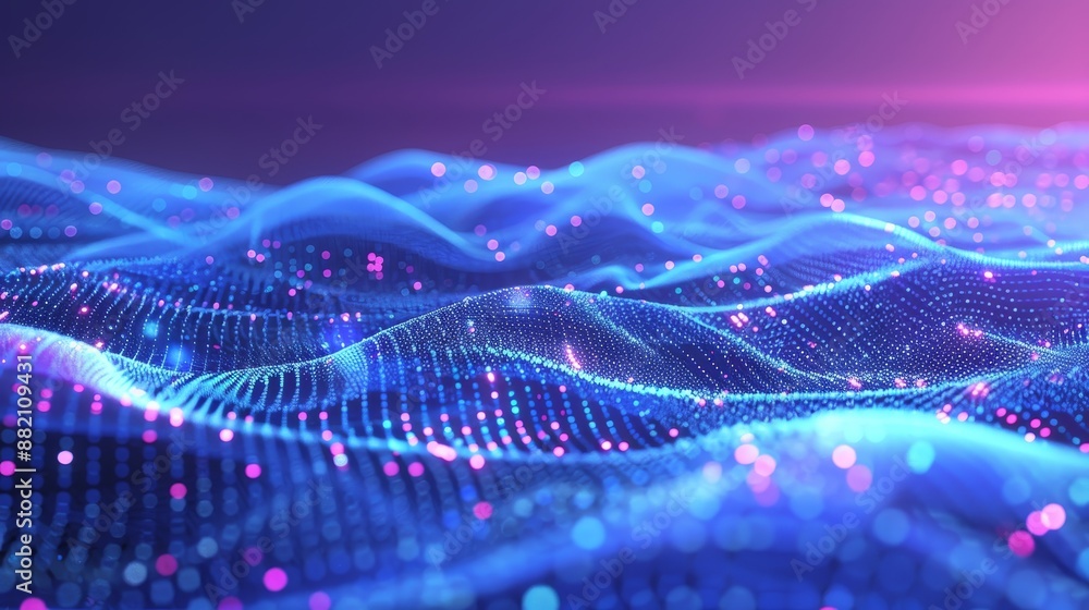 Poster network lines connecting big cyber data. blockchain data fields. cyber big data flow concept. concep