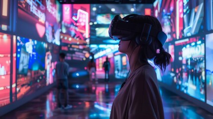 Explore the future of the entertainment industry, focusing on virtual reality experiences, streaming services, and interactive media content.