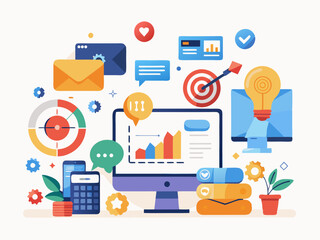 Exploring Social Media Strategies, Media Concepts, and the Power of Media Icons, Digital marketing, social network concept, media concept, media icons  