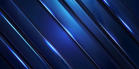 Dark blue abstract background with glowing arrow lines. Modern shiny blue geometric lines design. Technology futuristic concept. Horizontal banner template. Suit for cover, header, poster, banner, web
