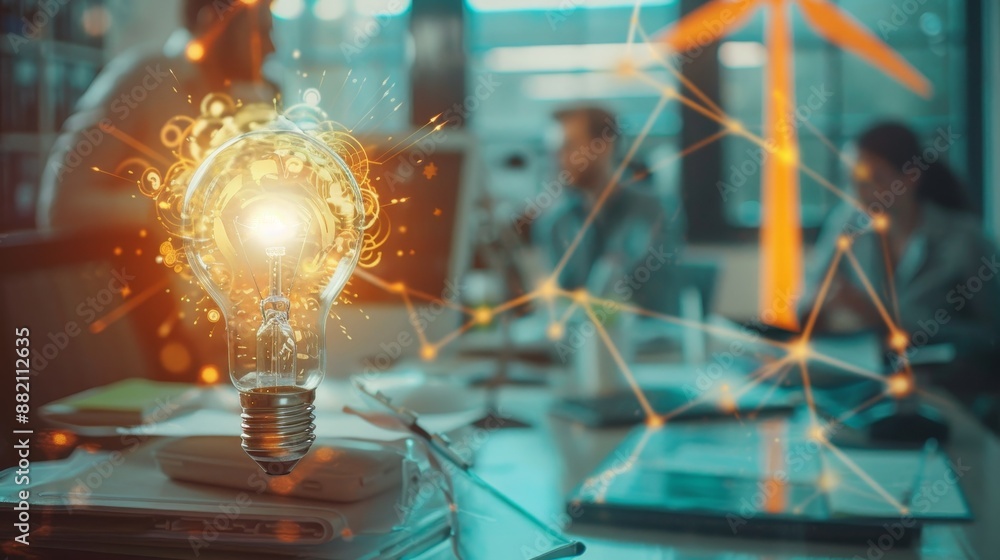 Aufkleber technology at the forefront of startup team planning using digital mind maps
